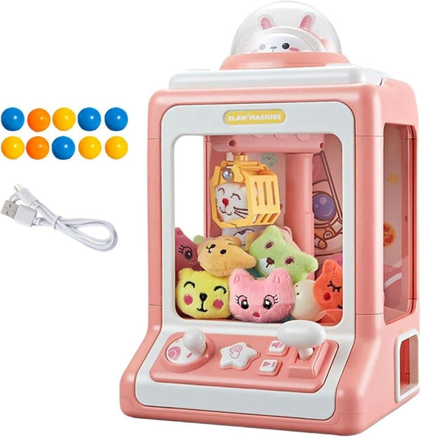 Máquina de Diversão Pega Ursinhos Infantil – Garra com Fichas e Brindes 