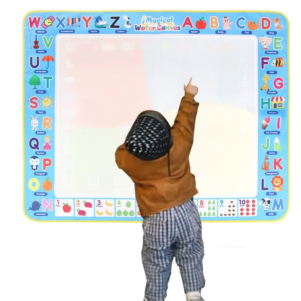 Tapete Mágico de Desenho com Água 100x80cm – Brinquedo Educativo Reutilizável com Canetas Mágicas para Crianças