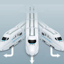 Trem Elétrico de Brinquedo Infantil com Luz e Som – Modelo de Alta Velocidade com 4 Vagões Educativo para Meninos e Meninas