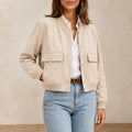Blazer Decote V - Bege