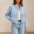 Blazer Decote V - Azul Claro