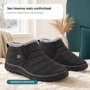 Bota Feminina Slip-On Impermeável com Forro Peludo - Quente e Confortável para Inverno