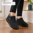 Bota Feminina Slip-On Impermeável com Forro Peludo - Quente e Confortável para Inverno