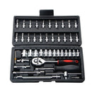 Kit com 46 Peças de Ferramentas Multifuncional com Maleta