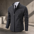Casaco Masculino Fleece Gola Alta Velo Cardigan 3