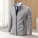 Casaco Masculino Fleece Gola Alta Velo Cardigan 4