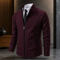 Casaco Masculino Fleece Gola Alta Velo Cardigan 6
