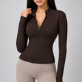 corta-vento-feminino-esportivo-com-ziper-fitness-gola-alta-slim-para-treinos-ao-ar-livre-cor-06-marrom-NEW