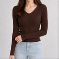 malha-feminina-decote-v-slim-blusa-trico-manga-longa-modelagem-ajustada-para-looks-elegantes-cor-04-marrom-NEW