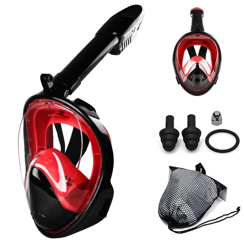 Máscara de Mergulho Snorkel com Suporte para Câmera GoPro