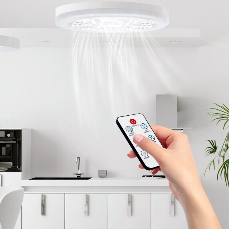 Ventilador de Teto com Luminária Led Embutida