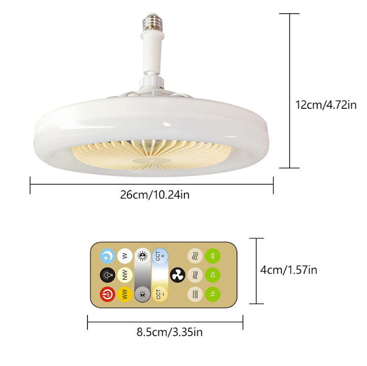 Ventilador de Teto com Luminária Led Embutida